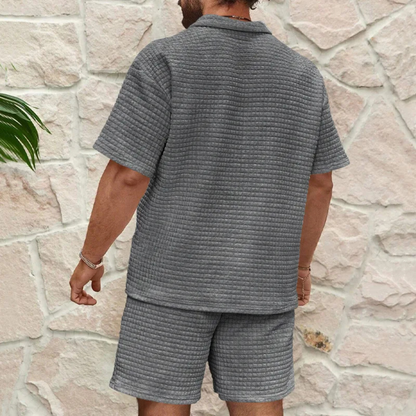 Ashcroft Men's Polo Shirt Shorts Set Casual Summer