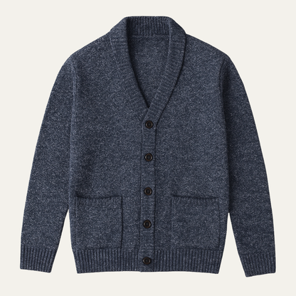 Peschiera Men's V Neck Cardigan Knitted Casual - VibreMode