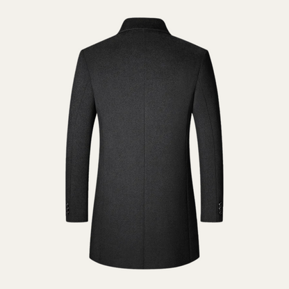 Alderney Men's Wool Blend Long Coat Warm