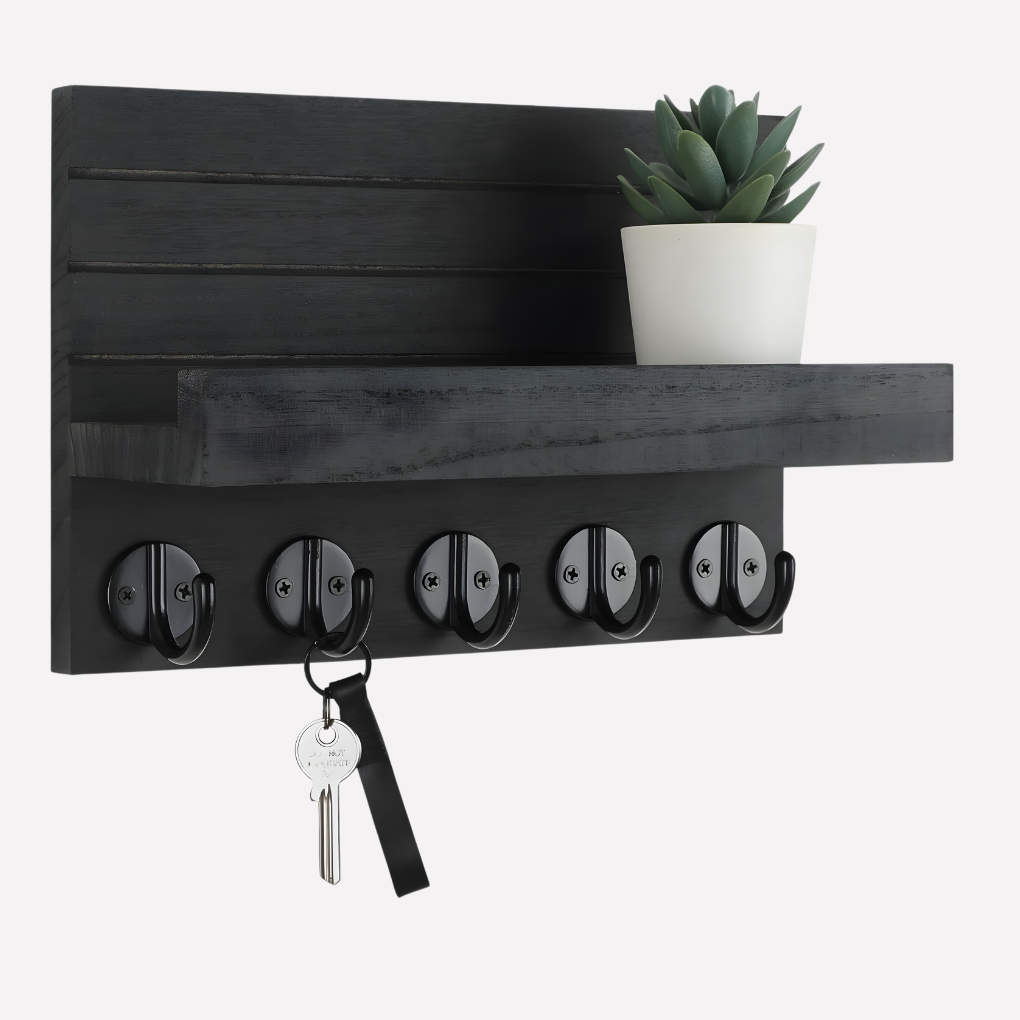 Wall Key Mail Holder With Shelf - VibreMode