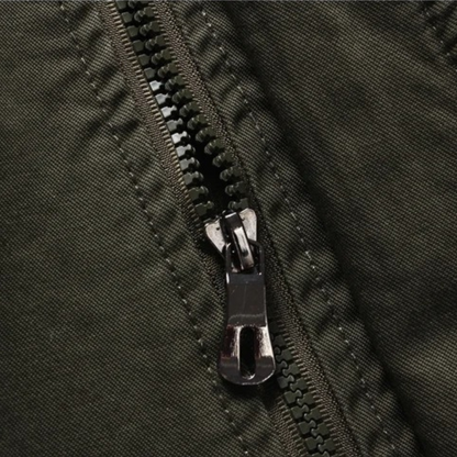 Men's Cotton Cargo Jacket With Pockets