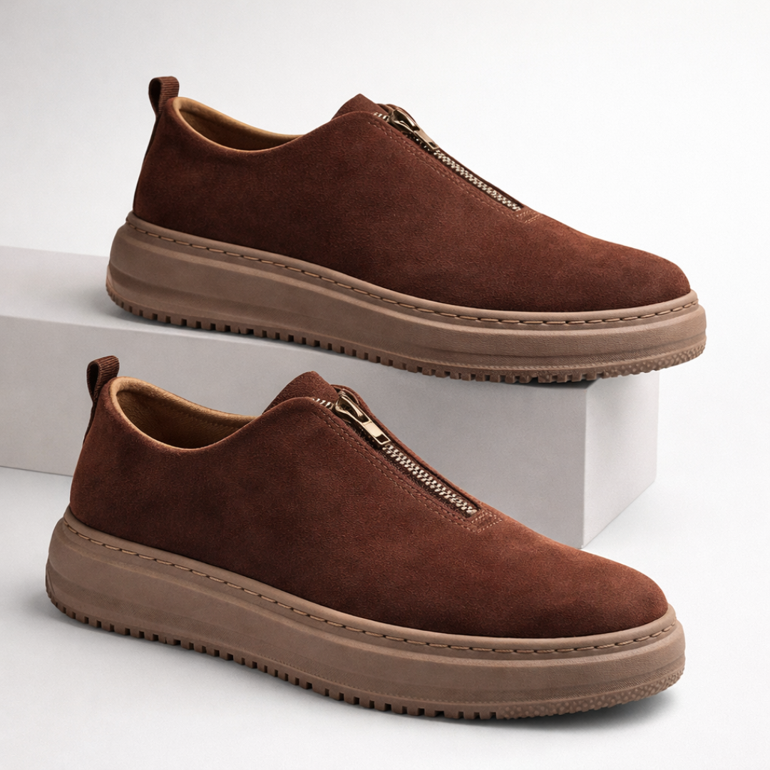 Hudson Men's Suede Zip Sneakers