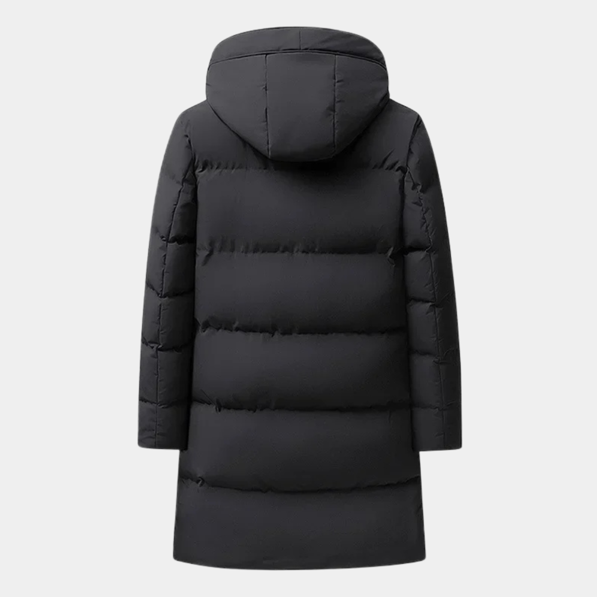 Men's Long Hooded Puffer Jacket Cotton Padding