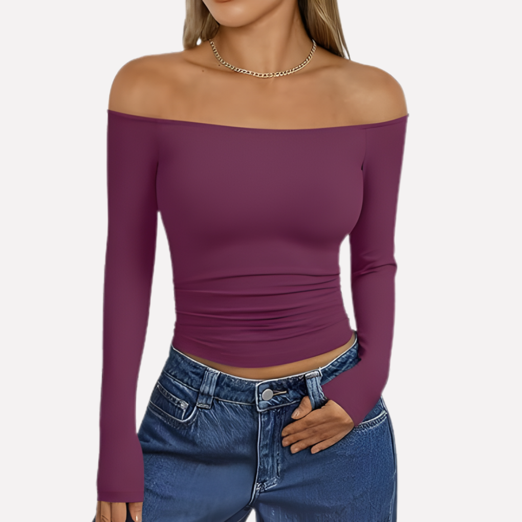 Women's Off The Shoulder Long Sleeve Blouse
