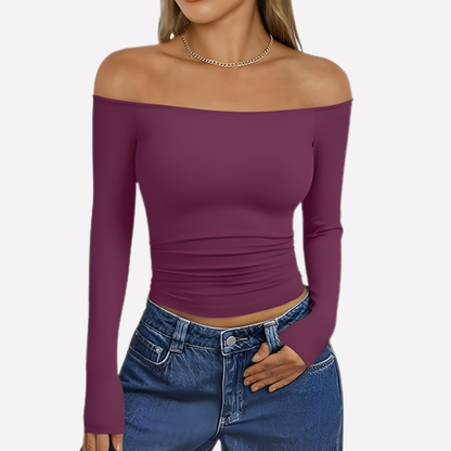 Women's Off The Shoulder Long Sleeve Blouse