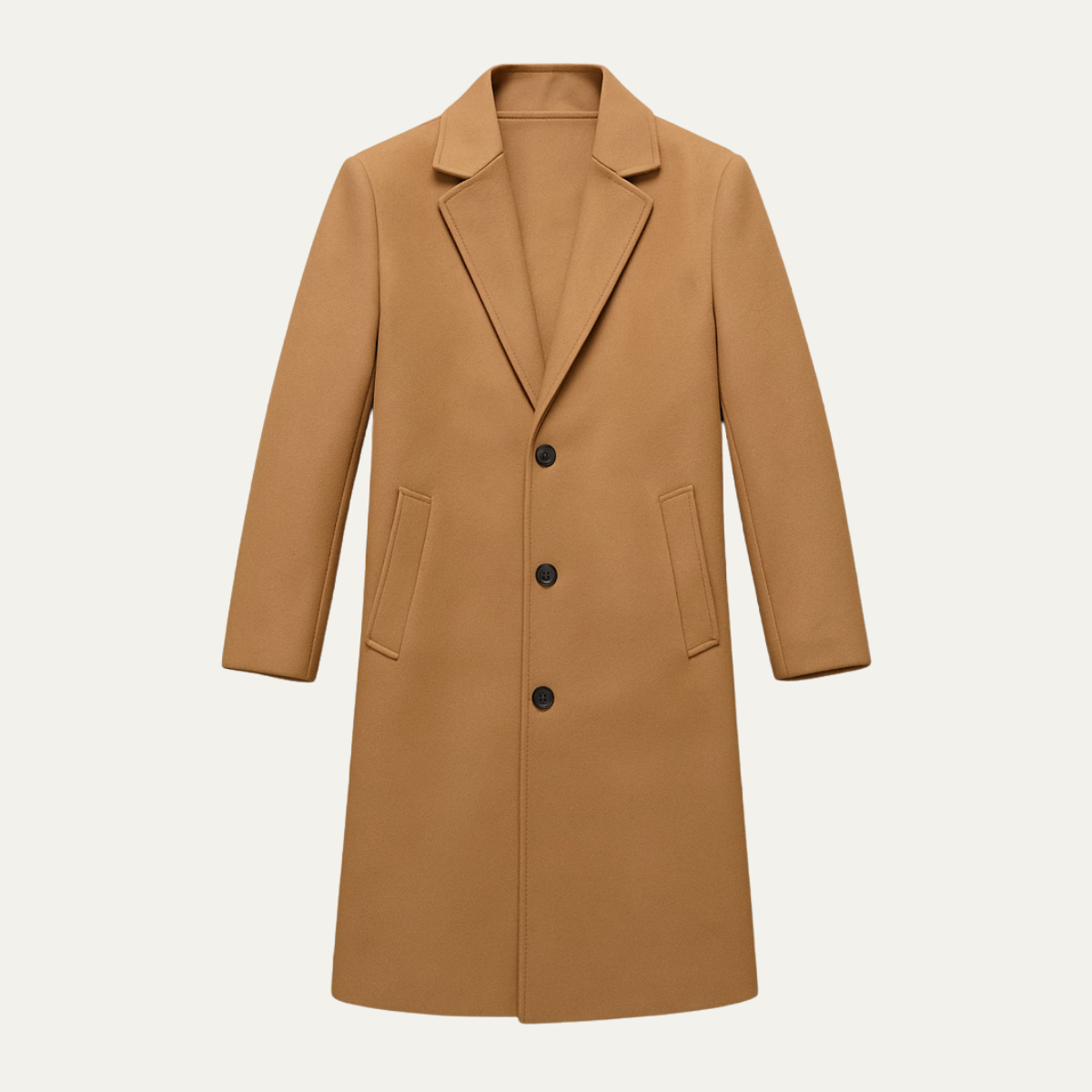 Men's Classic Wool Overcoat - VibreMode