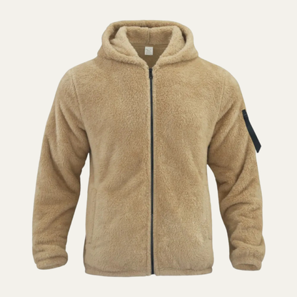 Men's Velvet Fleece Zip Up Hoodie Jacket - VibreMode