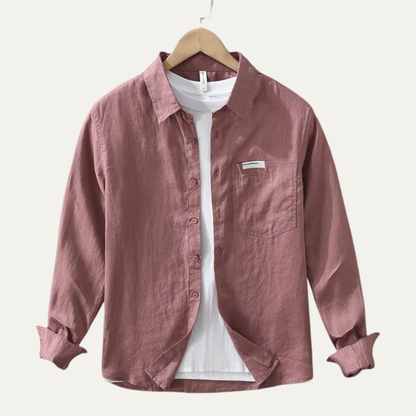 Men's Linen Casual Summer Shirt Green