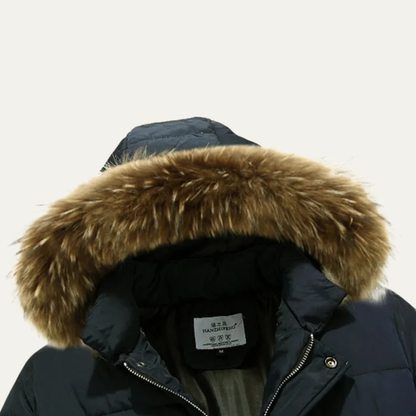 Men's Cotton Winter Jacket Fur Hood