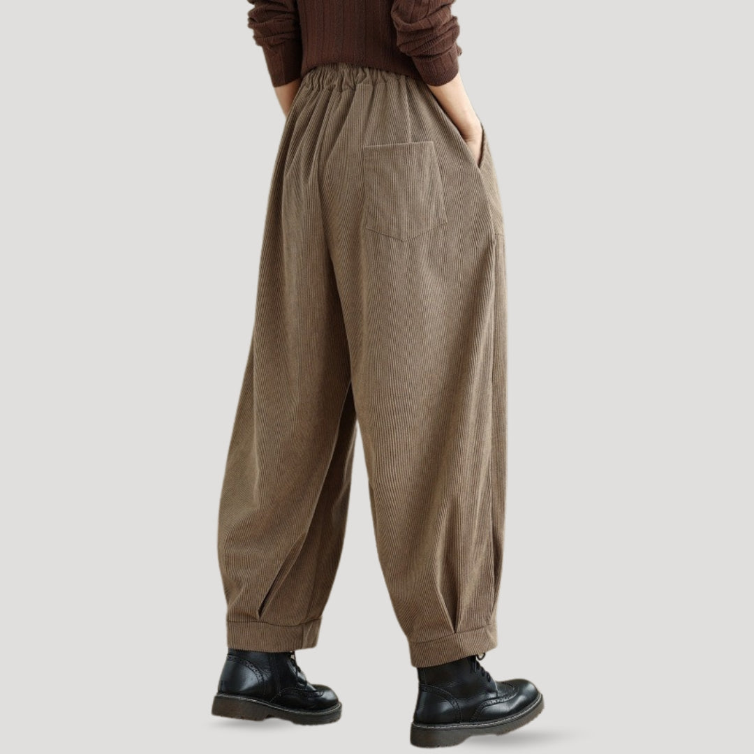 Comfortable Corduroy Flare Leg Pants for Women