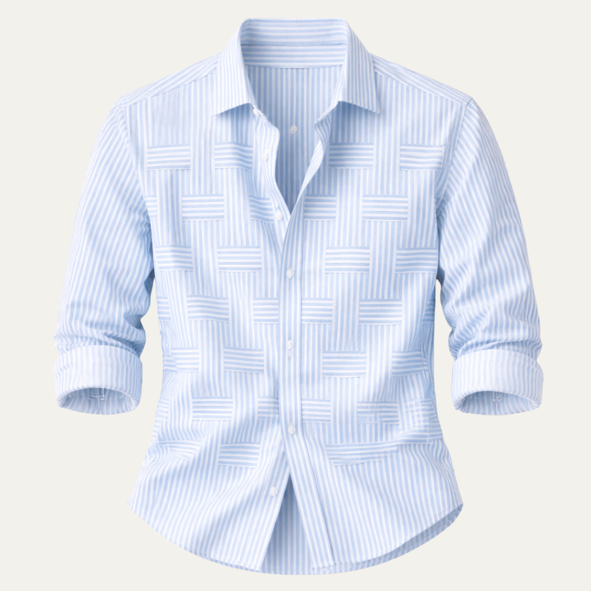 Men's Striped Casual Shirt Wrinkle Resistant - VibreMode