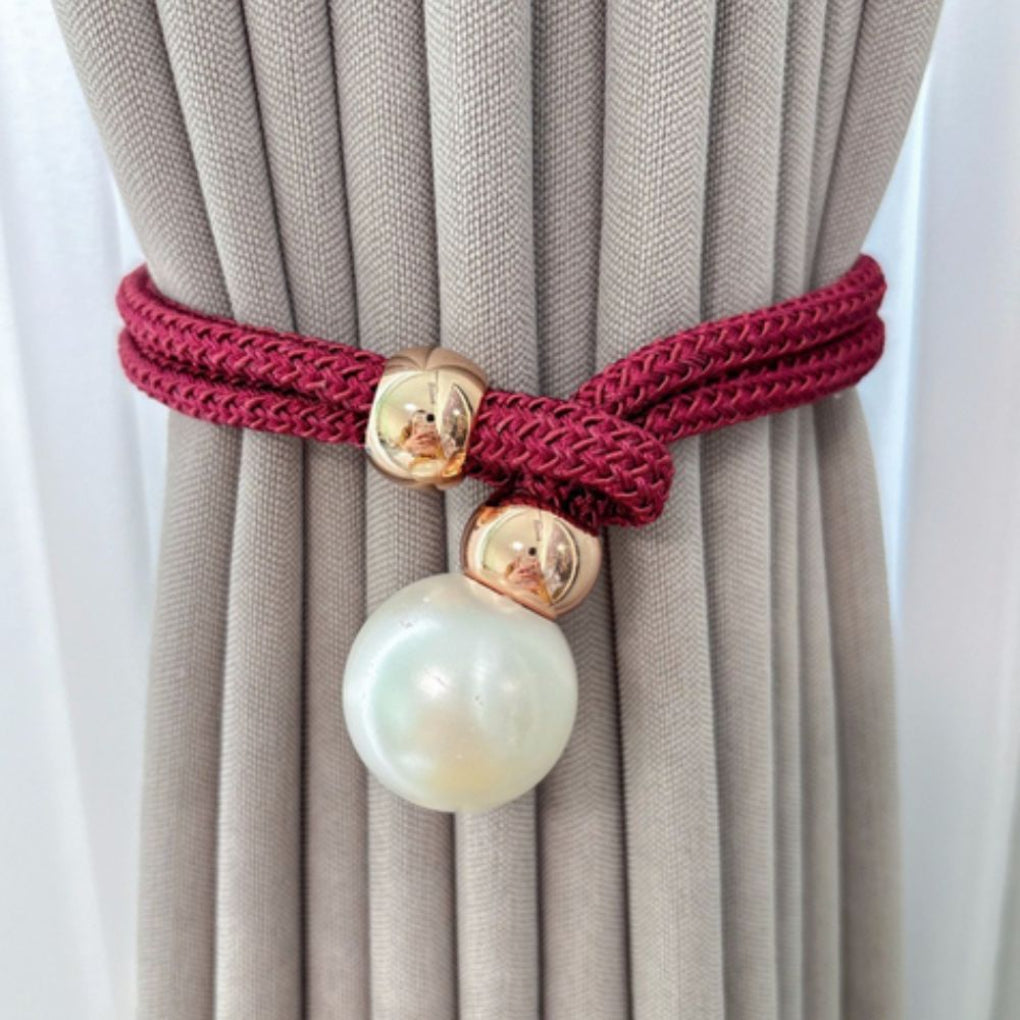 Elegant Pearl Curtain Tie Back 2-Piece Set