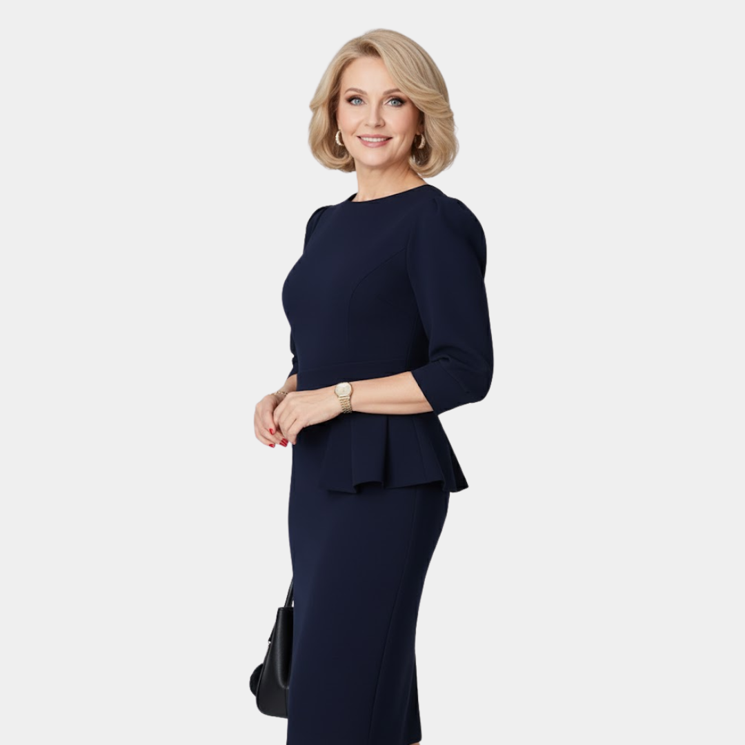 Ladies Classic Fit Belted Pencil Dress