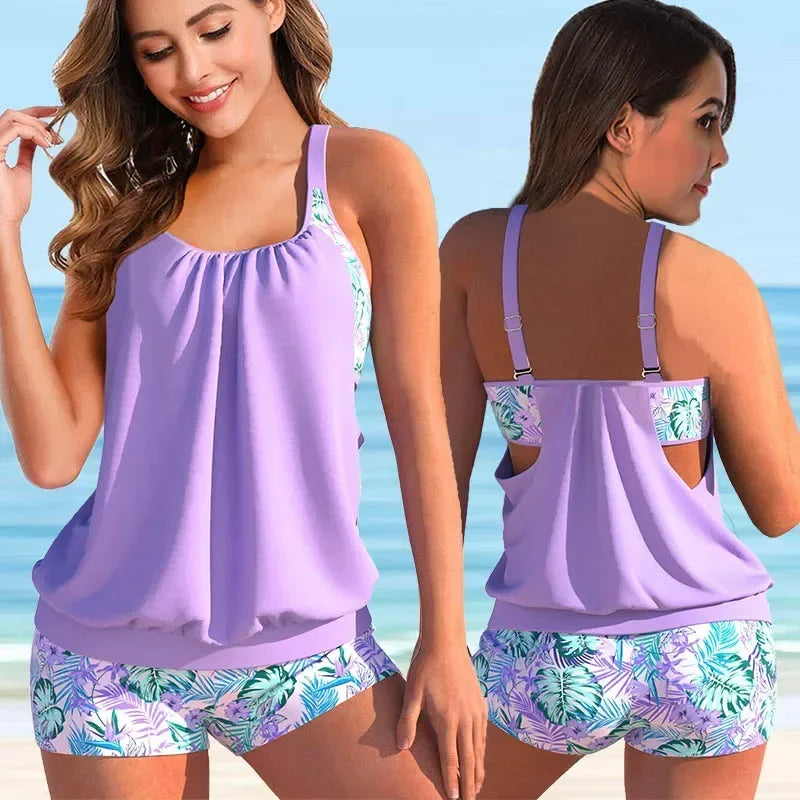 Women's Floral Print Bikini Swimsuit Set