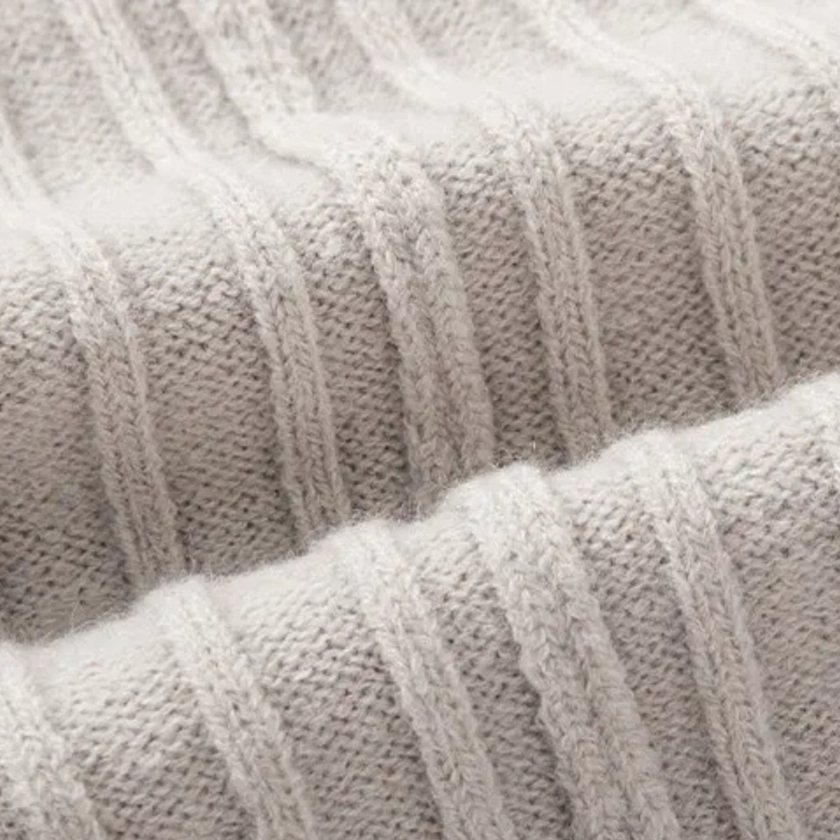 Men's Knitted Half Zip Sweater Ribbed Collar