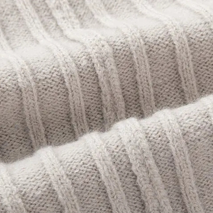 Men's Knitted Half Zip Sweater Ribbed Collar