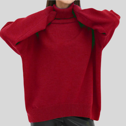 Women's Rollneck Sweater Thermal Cold-Weather - VibreMode