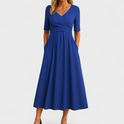 Relaxed Fit V Neck Summer Maxi Dress for Women