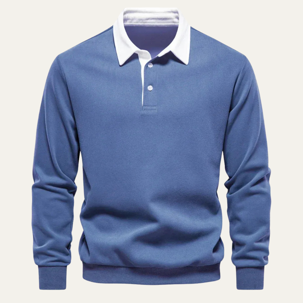 Men's Long Sleeve Polo Classic Knit Shirt