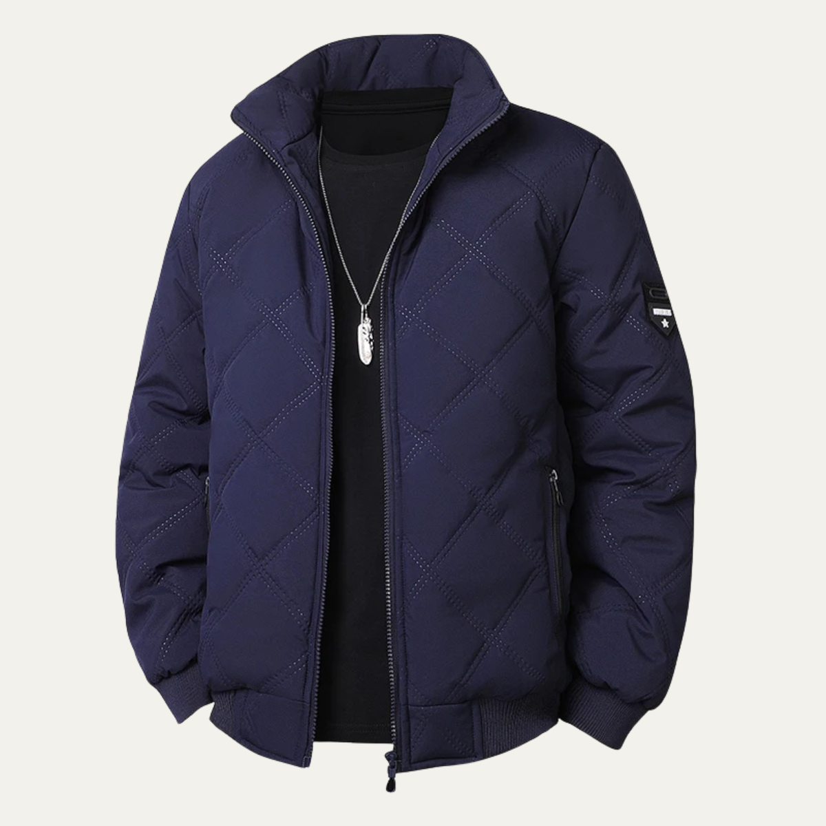Bardolino Men's Quilted Jacket Stand Collar Winter