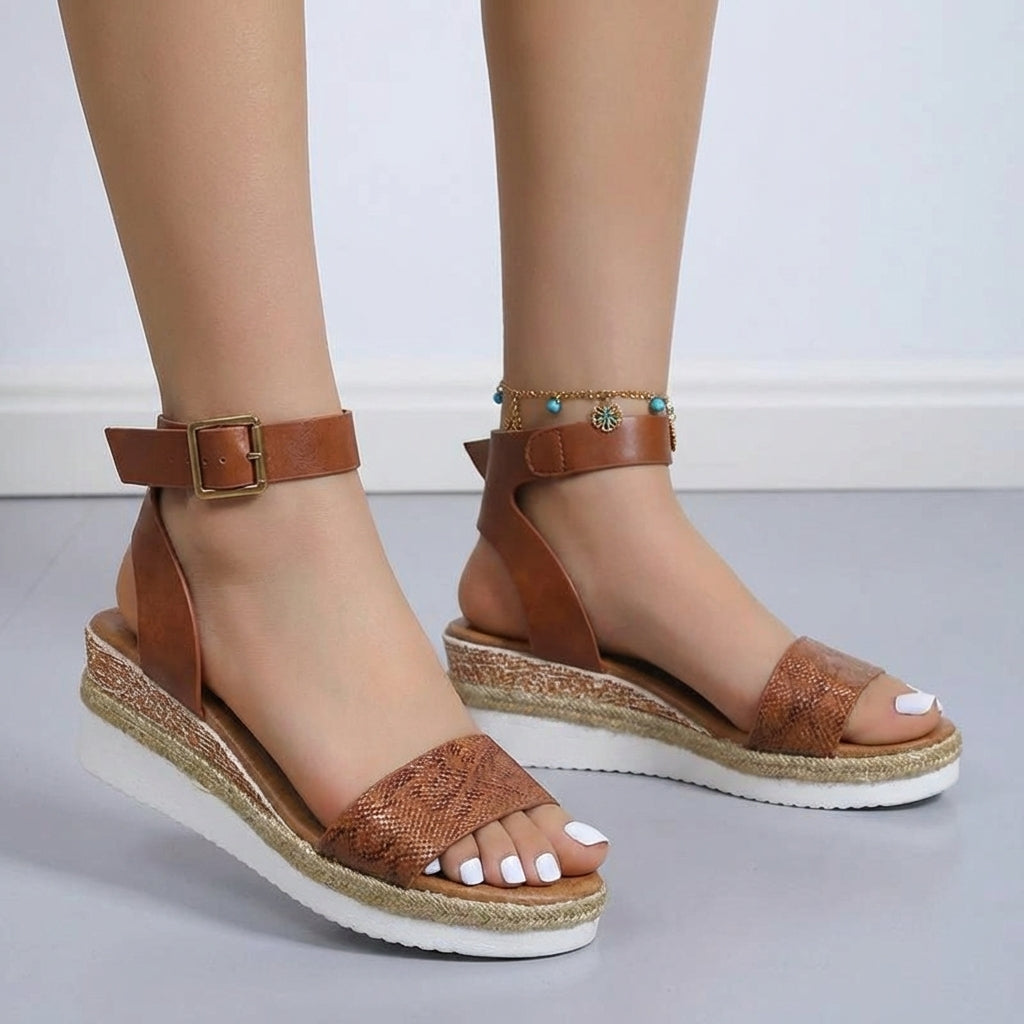 Women's Adjustable Wedge Sandals Comfortable Heels - VibreMode
