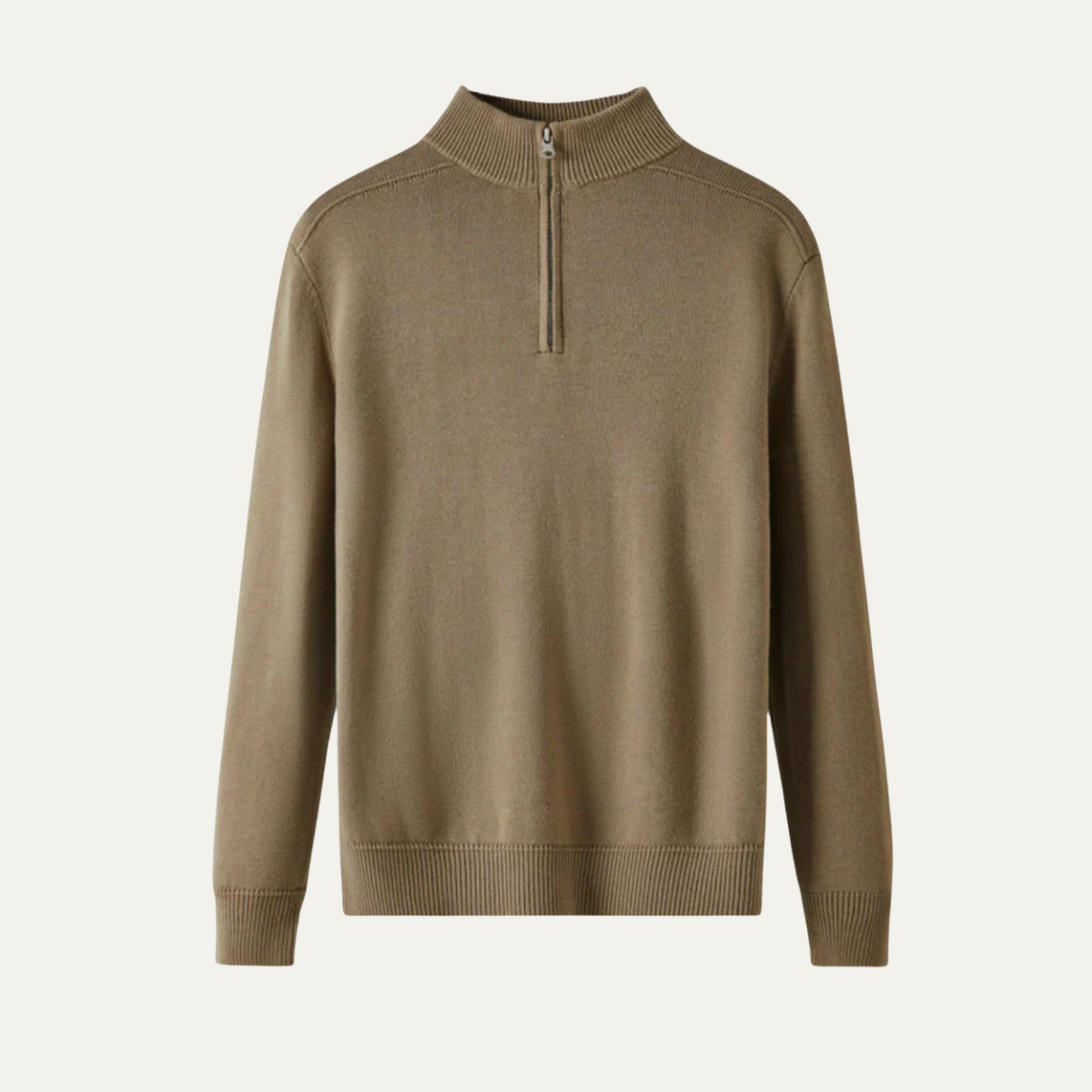 Men's Merino Wool Quarter Zip Sweater - VibreMode