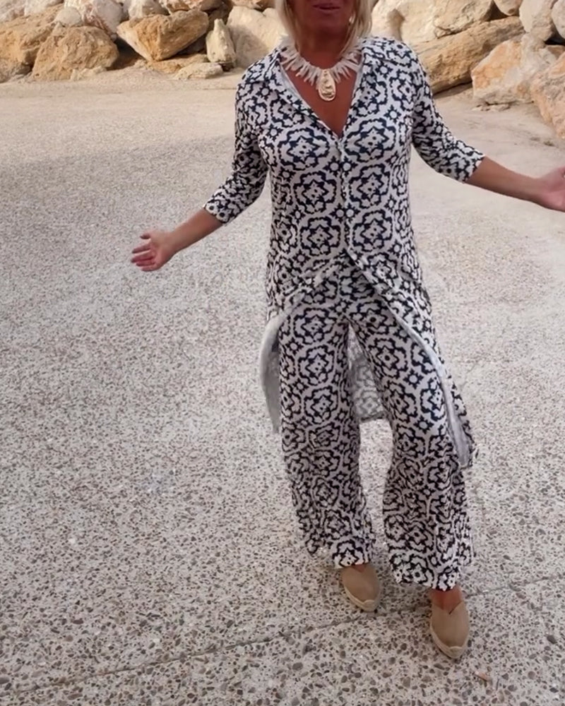 Women's Printed Two-Piece Set
