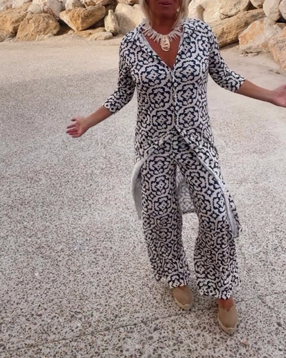 Women's Printed Two-Piece Set