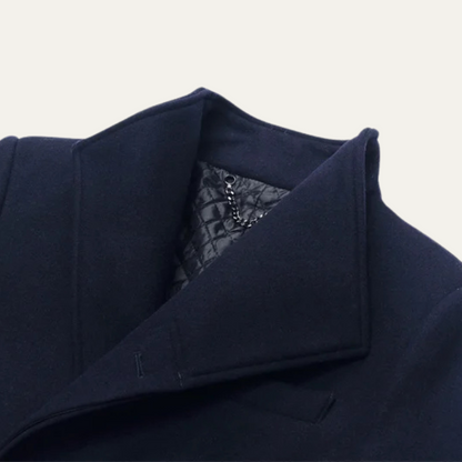 Men's Single Breasted Wool Winter Jacket
