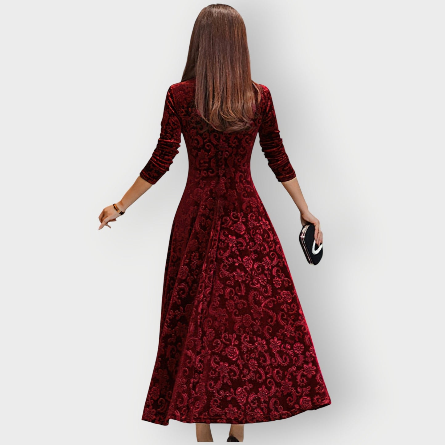 Luxurious Soft Midi Velvet Dress
