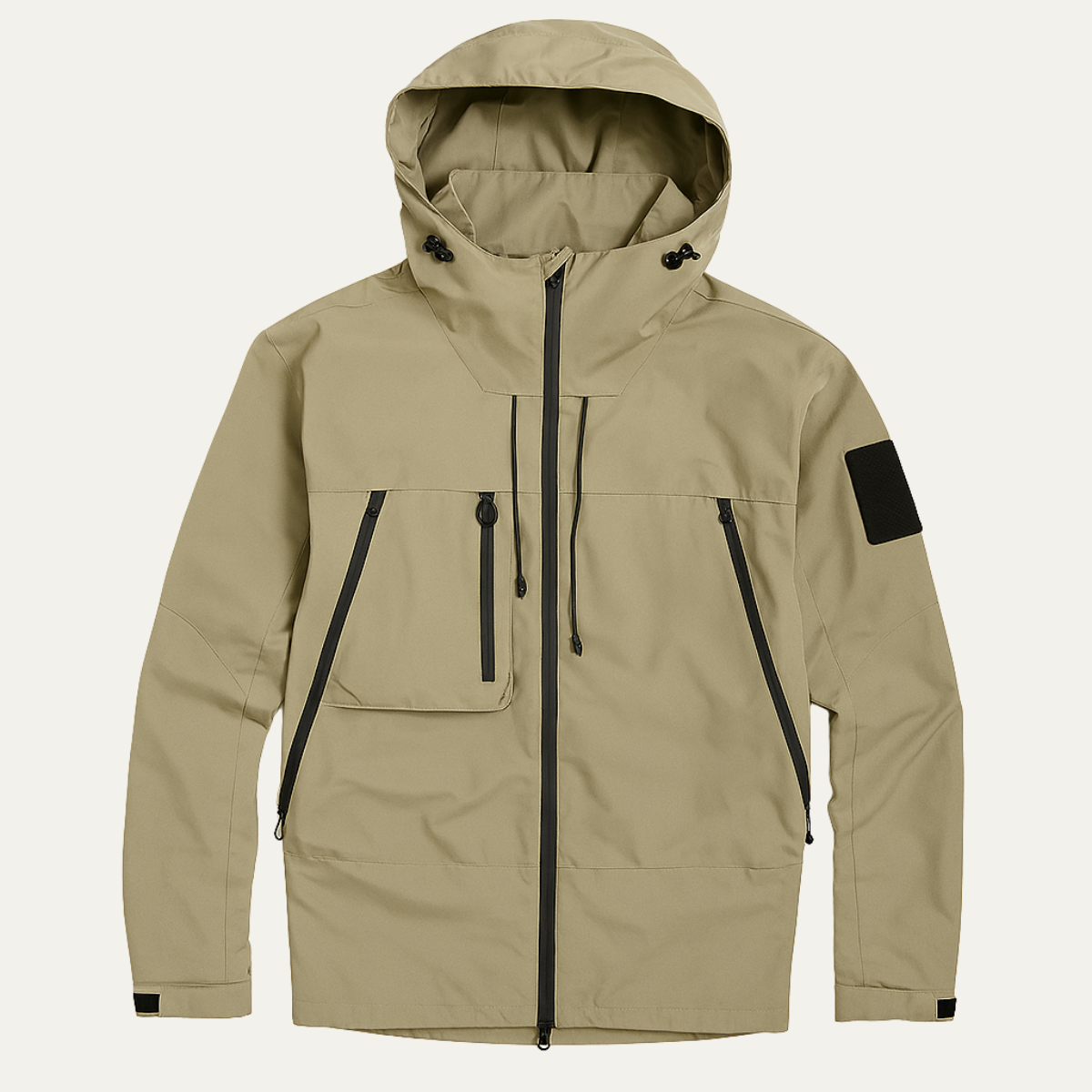 Men's Waterproof Windbreaker Hooded Jacket Lightweight