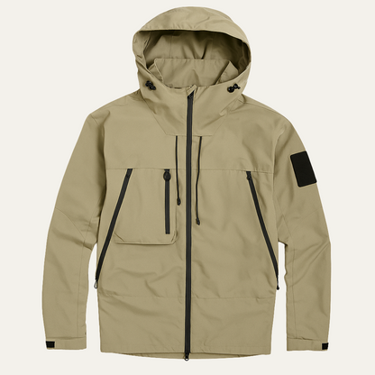 Men's Waterproof Windbreaker Hooded Jacket Lightweight