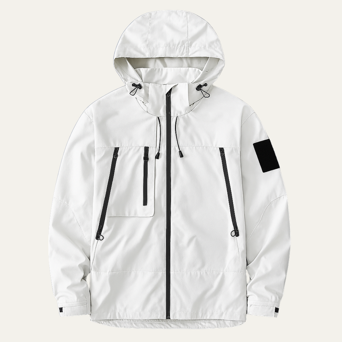 Men's Waterproof Windbreaker Hooded Jacket Lightweight - VibreMode