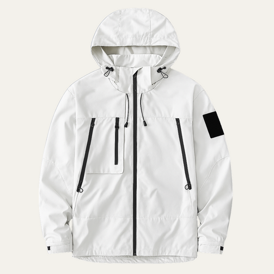 Men's Waterproof Windbreaker Hooded Jacket Lightweight - VibreMode
