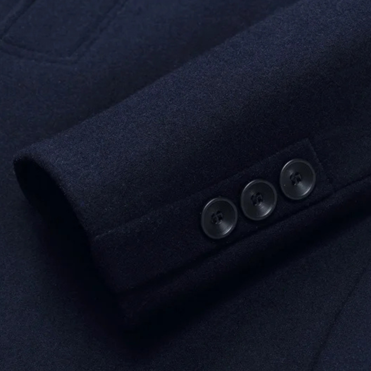 Men's Single Breasted Wool Winter Jacket