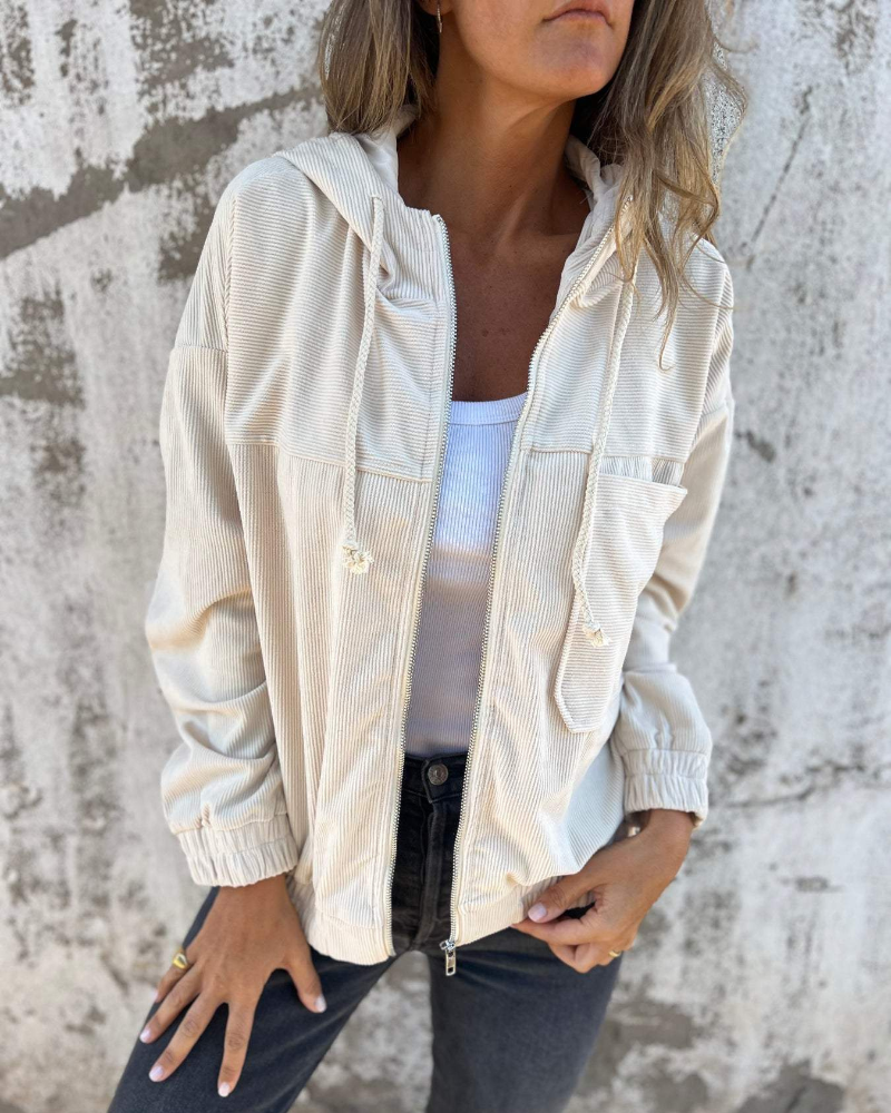 Soft Corduroy Button Cardigan - VibreMode