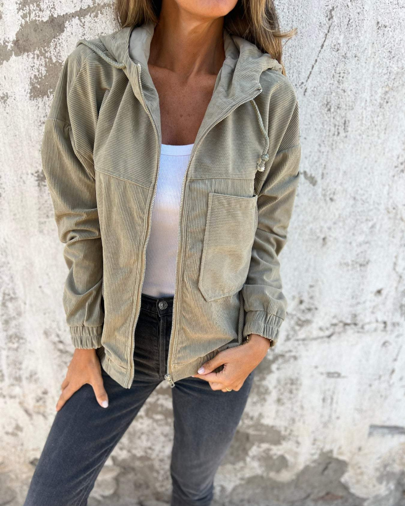 Soft Corduroy Button Cardigan