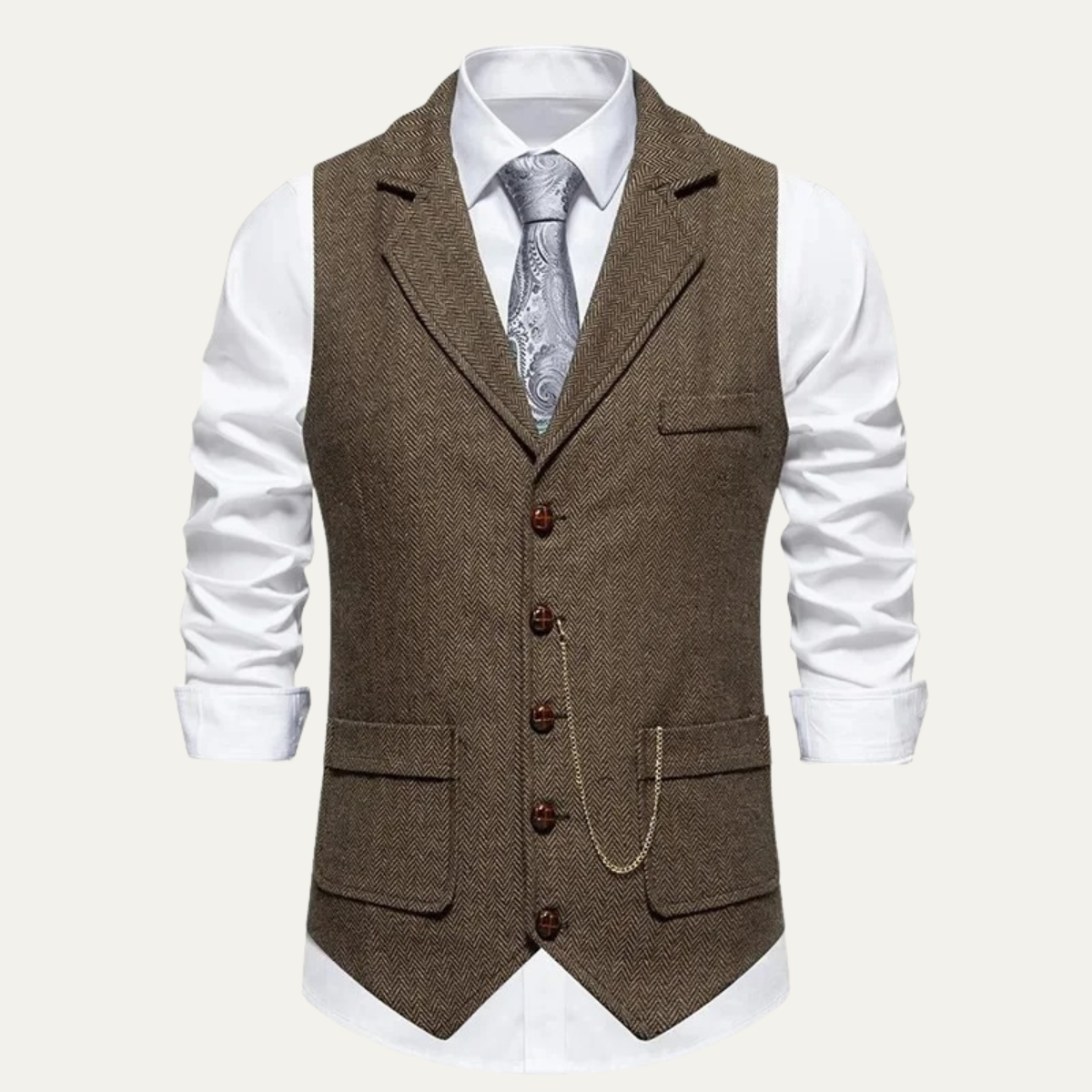 Men's Classic Tweed Waistcoat - VibreMode