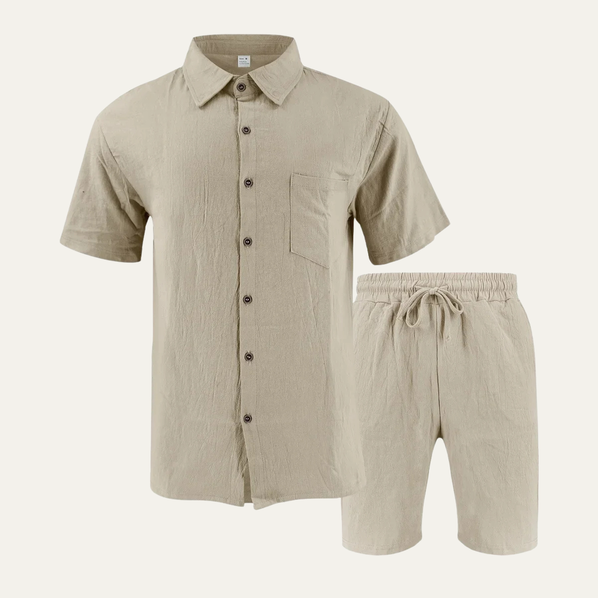Men's Short Sleeve Shirt And Shorts Set - VibreMode