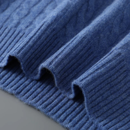 Men's Mock Neck Knit Sweater Warm Half Zip