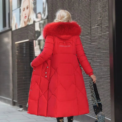 Women's Quilted Parka Coat with Hood