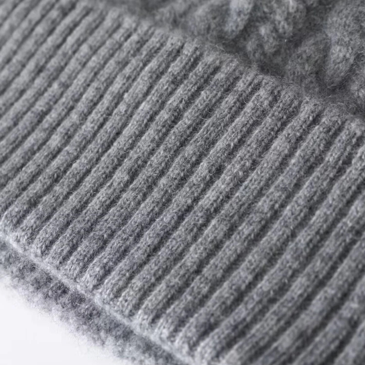 Men's Cashmere Ribbed Beanie