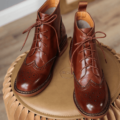 Lace Up Ankle Boots Heritage Style - VibreMode