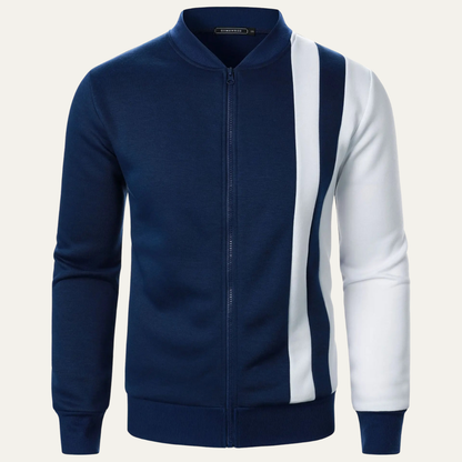 Men's Lightweight Colour Block Zip Up Jacket