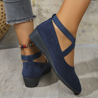 Women's Wedge Shoes Elastic Band Comfortable