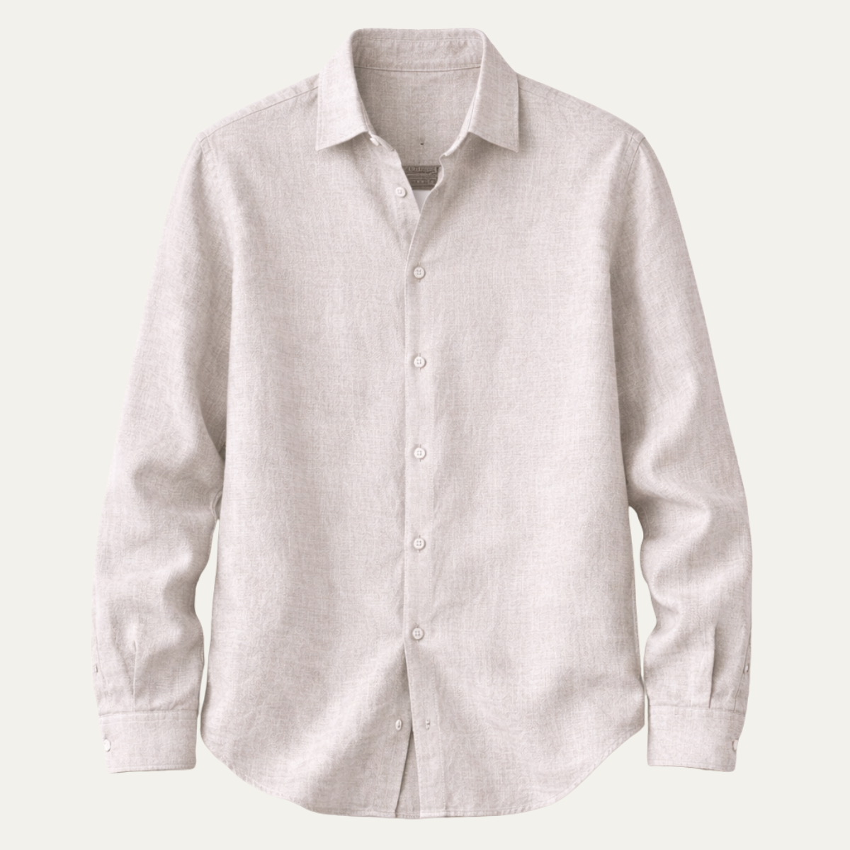 Men's Linen Button Down Long Sleeve Shirt - VibreMode
