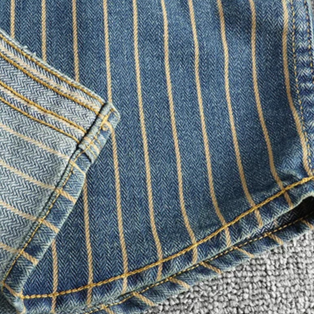 Men's Vintage Striped Cotton Shirt