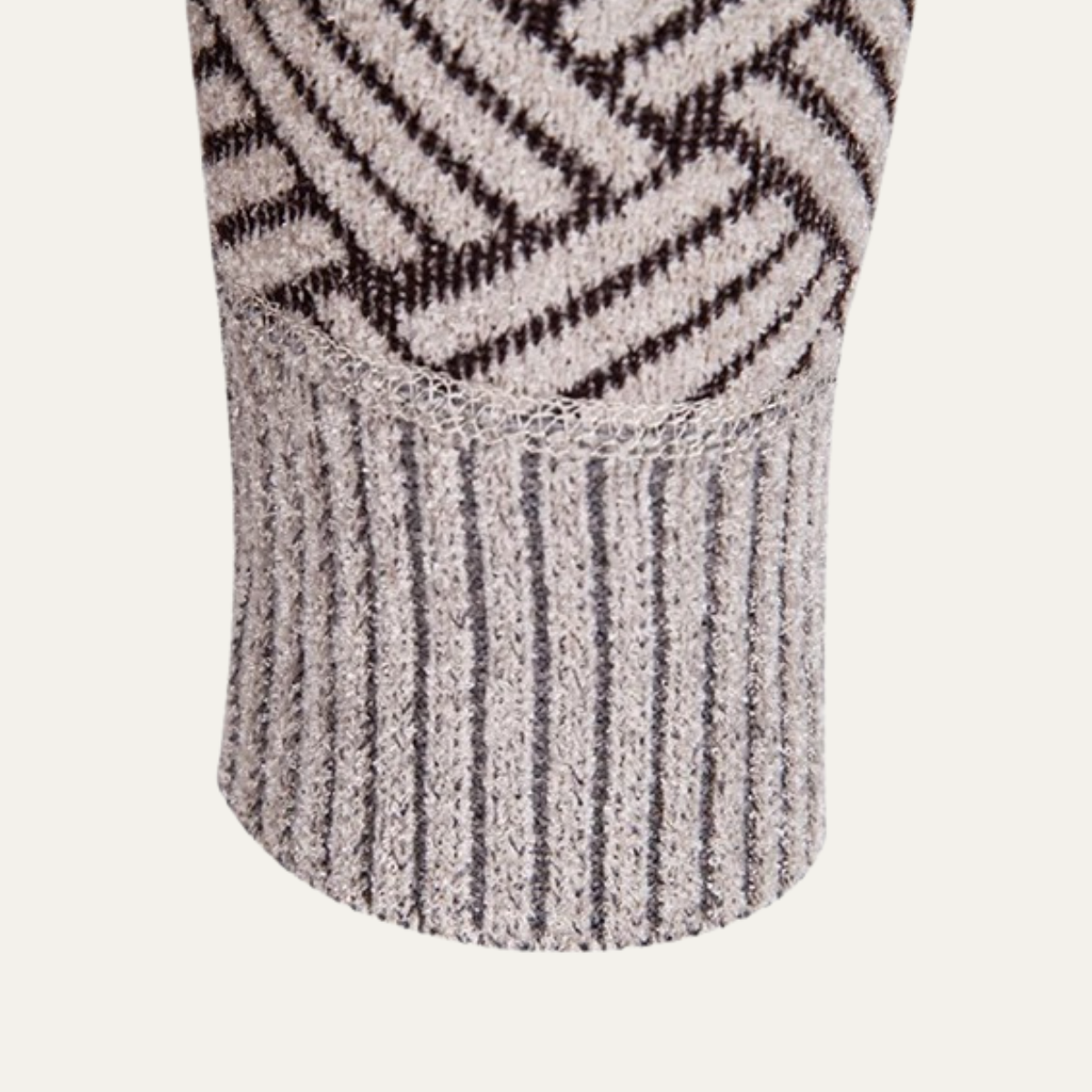 Volterra Men's Knit Jacket Diamond Pattern Stand Collar