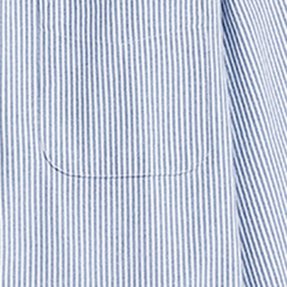 Men's Striped Shirt Classic Collar Cotton