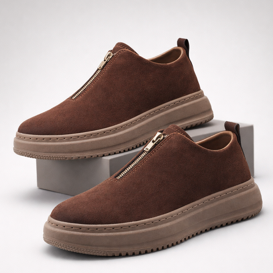 Hudson Men's Suede Zip Sneakers
